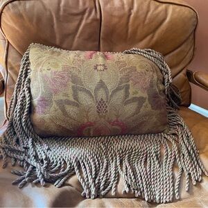 Elegant Fringe Accent Pillow